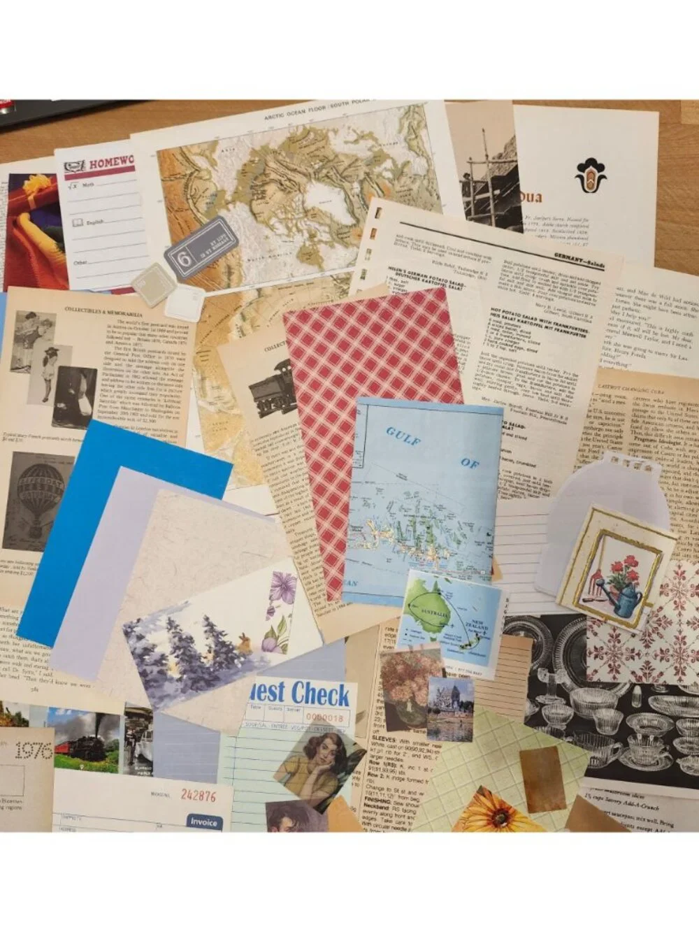 70 + Piece Ephemera Lot Junk Journal Kit Scrapbooking Paper Supplies Mixed Bundl